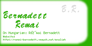 bernadett remai business card